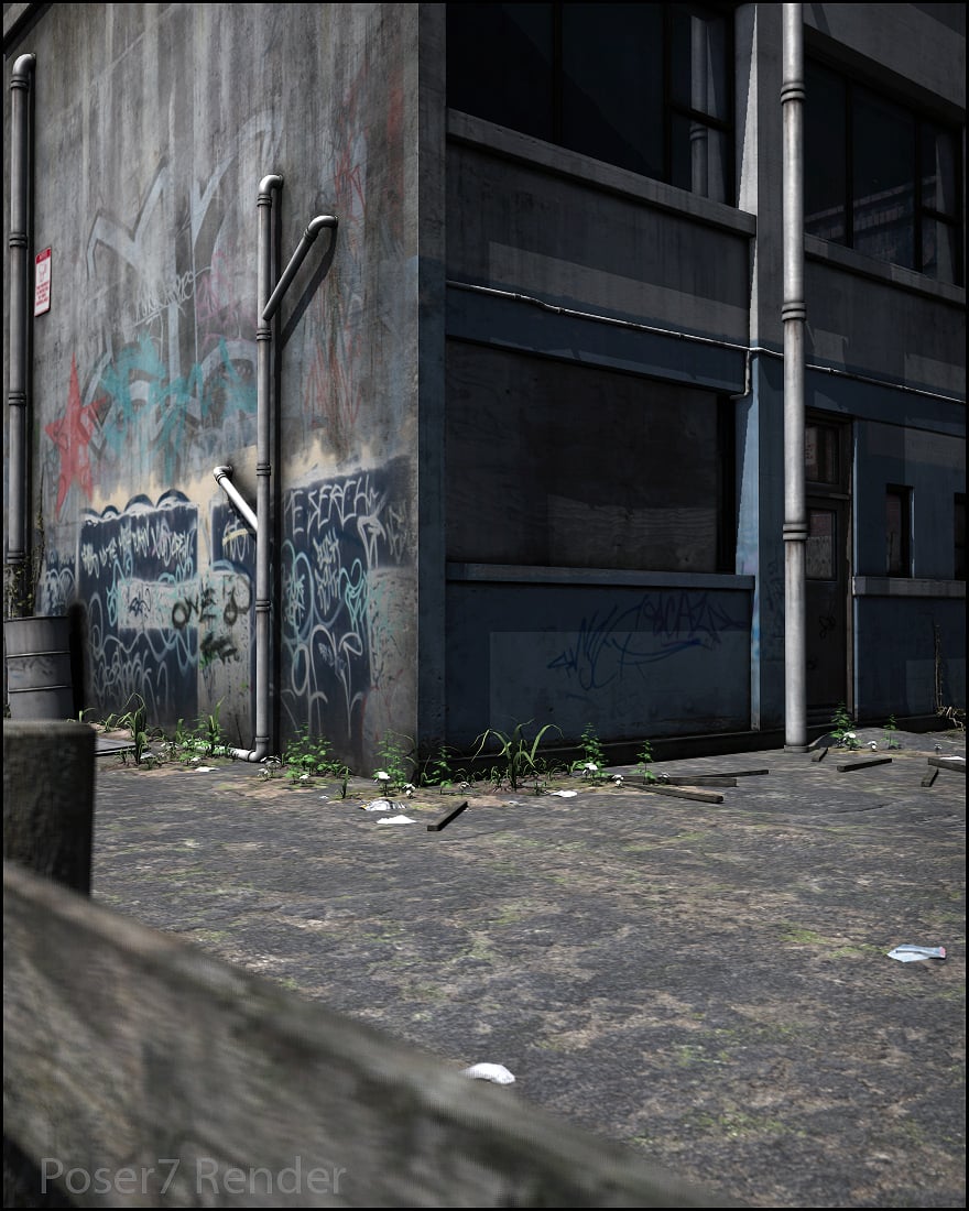 Derelict Corners Urban by: Stonemason, 3D Models by Daz 3D