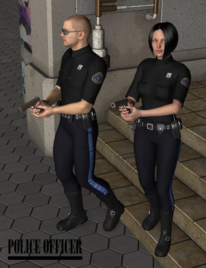Police Officer by: Oskarsson, 3D Models by Daz 3D