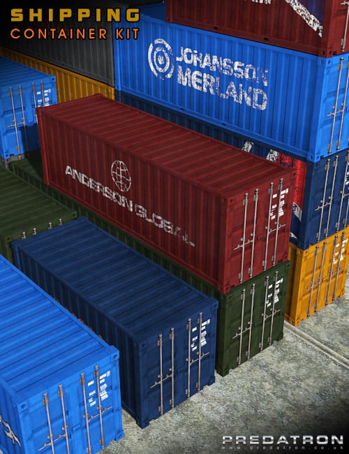 Predatron Shipping Containers by: Predatron, 3D Models by Daz 3D