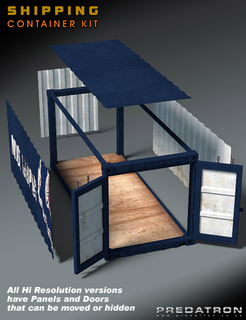 Predatron Shipping Containers by: Predatron, 3D Models by Daz 3D