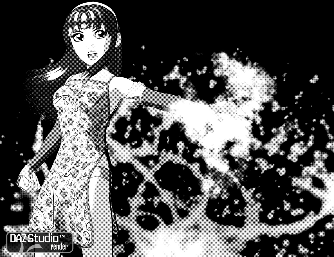 Manga Style Shaders by: TheNathanParable, 3D Models by Daz 3D