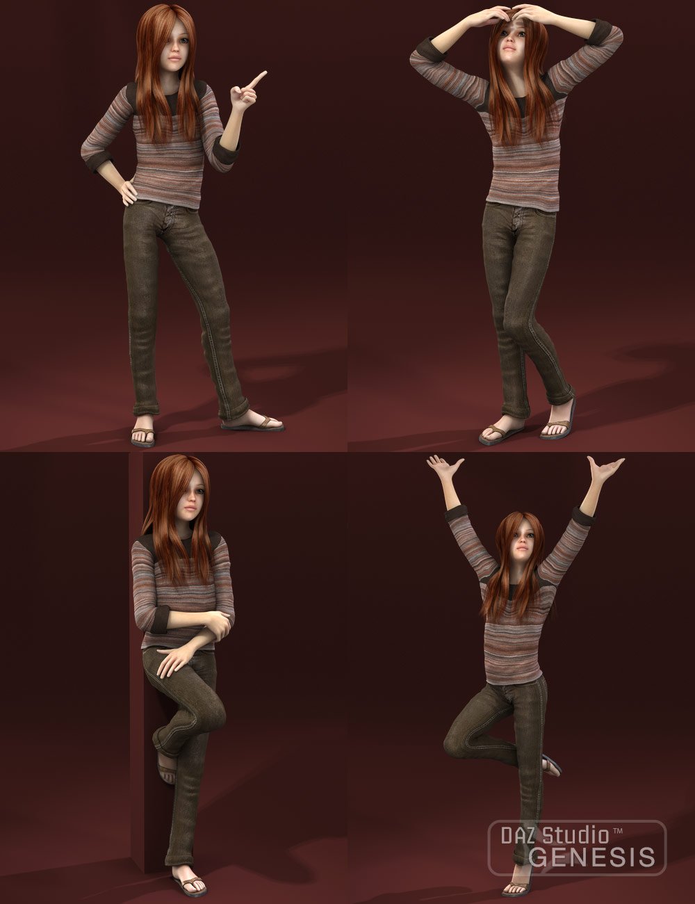 Young Teens 5 Julie Young Teens 5 Julie by: ElliandraHandspan StudiosThorne, 3D Models by Daz 3D