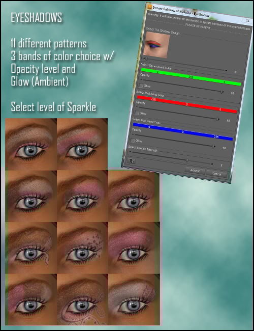 Instant Rainbow of Makeup Instant Rainbow of Makeup by: DraagonStorm, 3D Models by Daz 3D