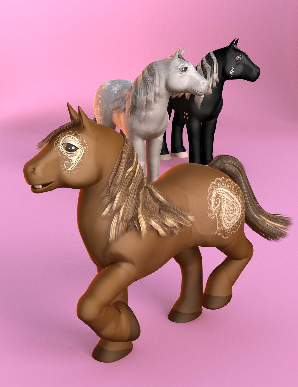 Pretty Ponies by: Canary3d, 3D Models by Daz 3D