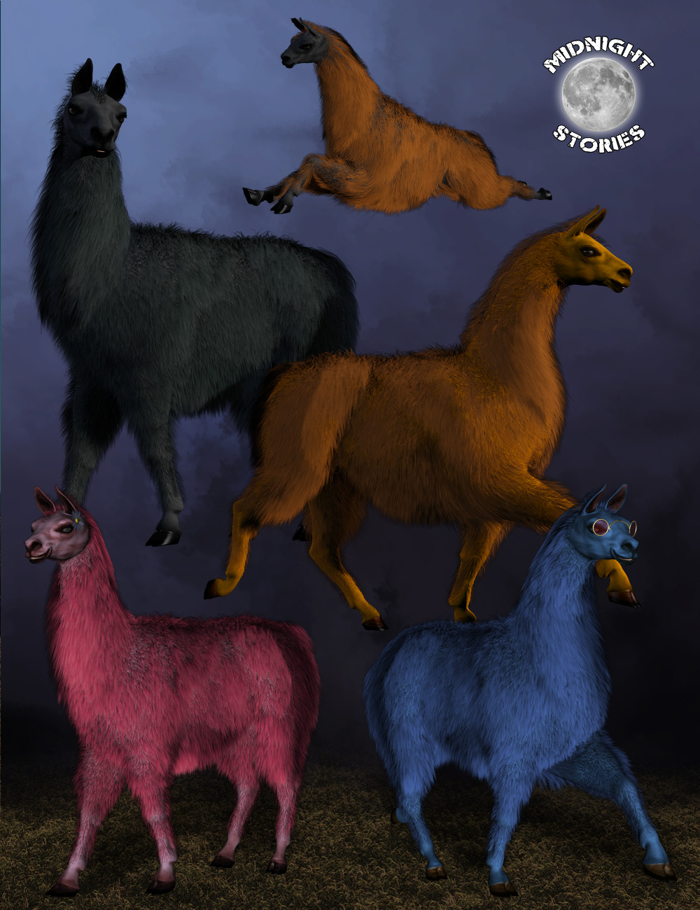 Lovable Llamas by: midnight_stories, 3D Models by Daz 3D