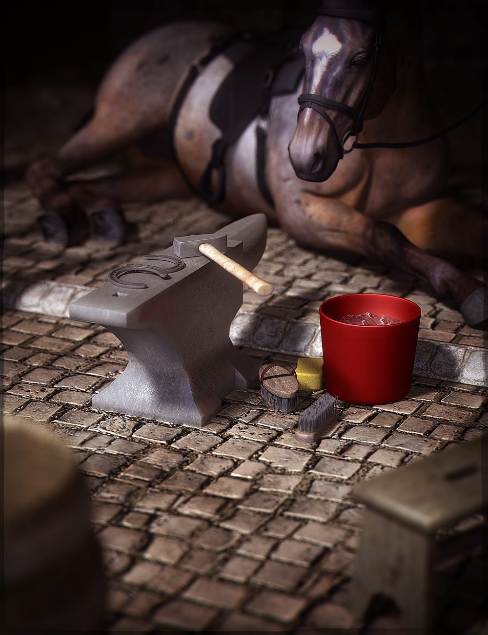 Horse Accessories by: ARTCollab, 3D Models by Daz 3D