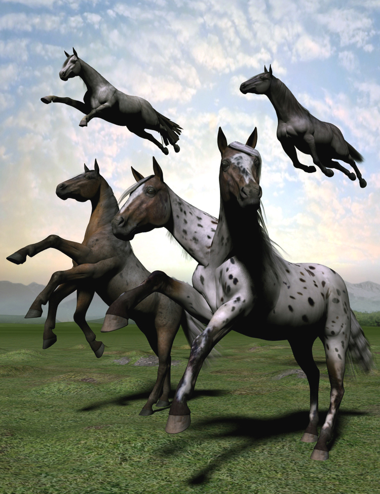 Fantasy Horse Action 2 by: Don Albert, 3D Models by Daz 3D