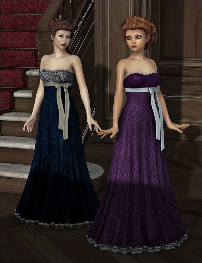 Sash Gown Textures by: Sarsa, 3D Models by Daz 3D