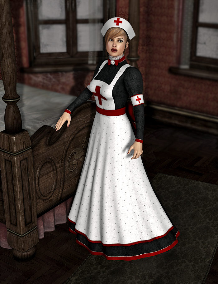 Victorian Nurse Textures by: Sarsa, 3D Models by Daz 3D
