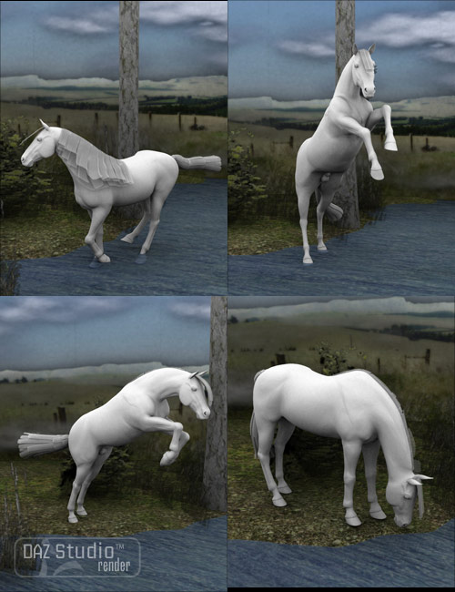 Genesis and Horse Poses by: Muscleman, 3D Models by Daz 3D