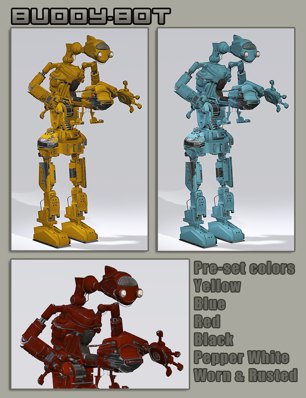 Buddy-Bot by: The AntFarm, 3D Models by Daz 3D