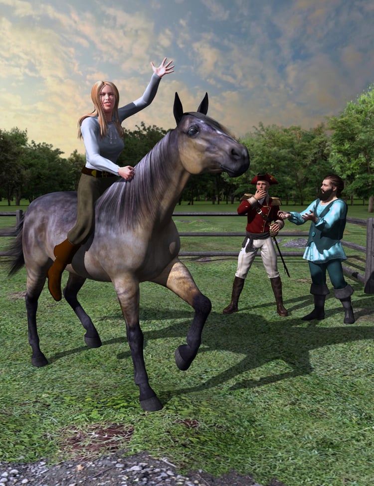 Cantering Action by: Don Albert, 3D Models by Daz 3D