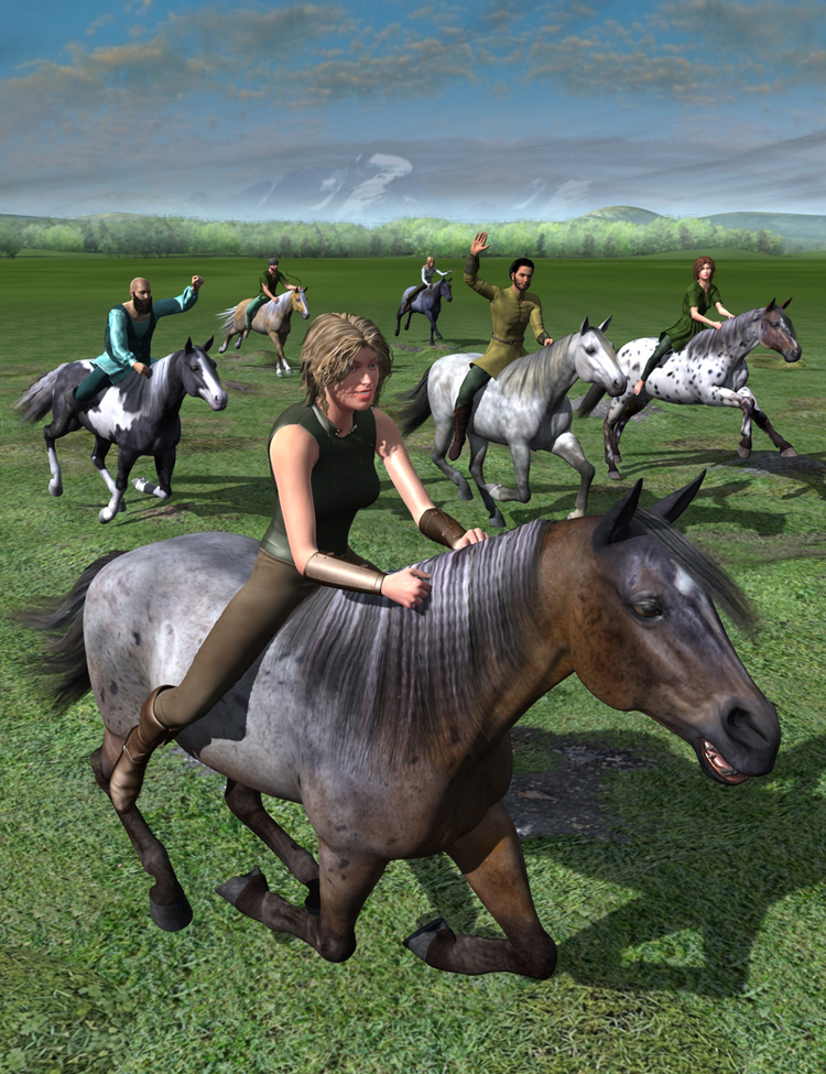 Galloping Action by: Don Albert, 3D Models by Daz 3D