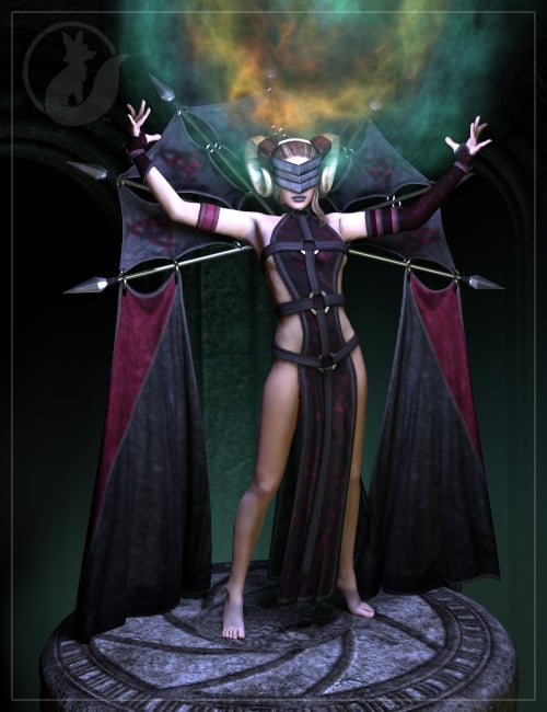 Bloodmage for V4 by: Lady Littlefox, 3D Models by Daz 3D