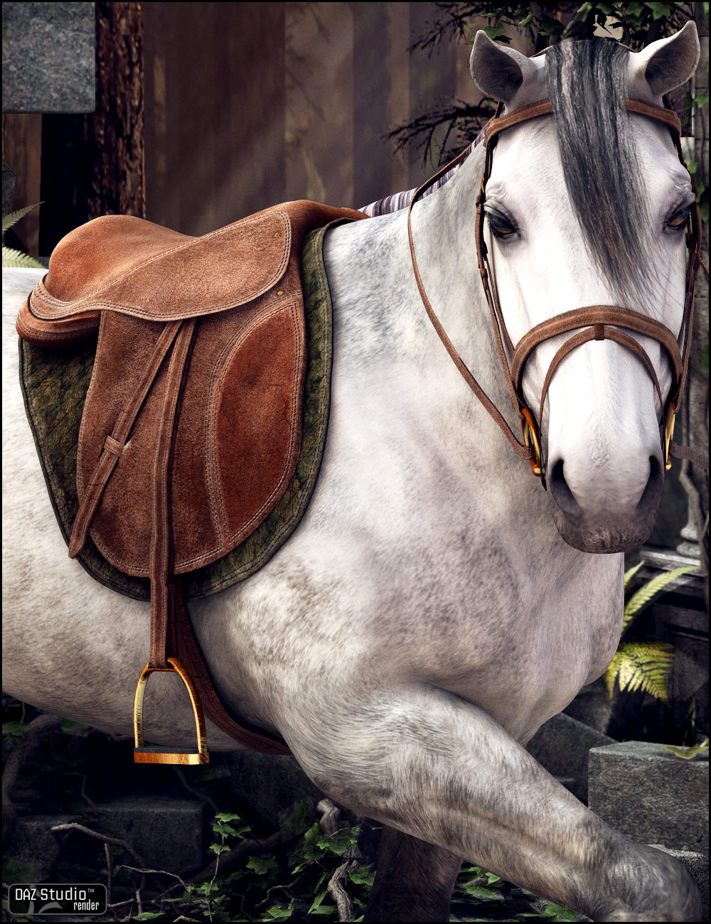 English Saddle Textures by: Arien, 3D Models by Daz 3D