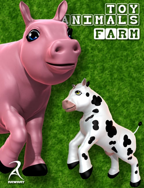 Toy Animals Farm by: RawArt, 3D Models by Daz 3D