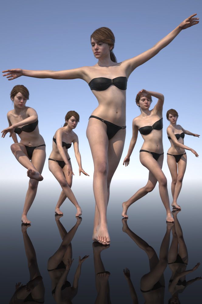 Grace in Motion Poses for Stephanie 5 by: Half Life, 3D Models by Daz 3D