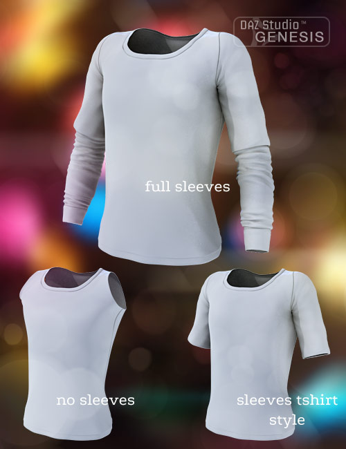 Real Feel Double Layered T-Shirt for Genesis Real Feel Double Layered T-Shirt for Genesis by: 4blueyes, 3D Models by Daz 3D