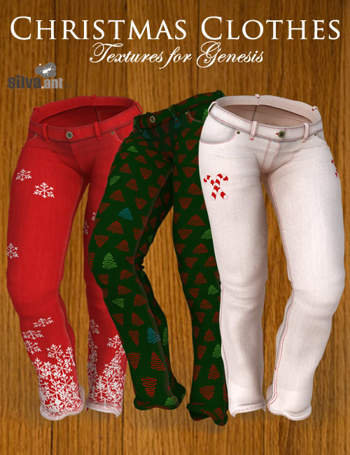 Christmas Hat and Clothes Textures For Genesis by: SilvaAnt3d, 3D Models by Daz 3D