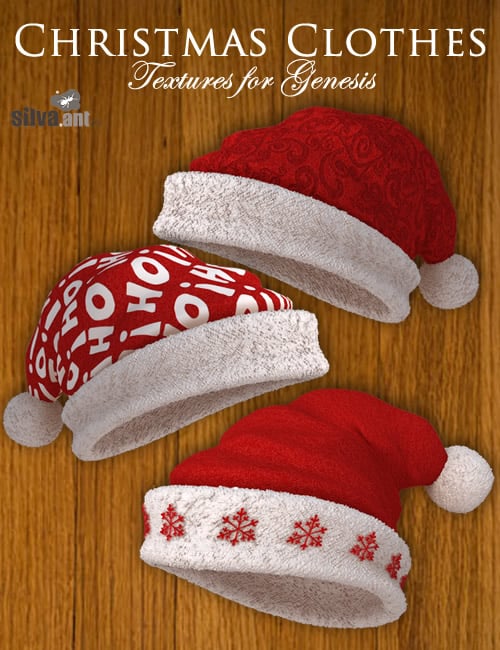 Christmas Hat and Clothes Textures For Genesis Christmas Hat and Clothes Textures For Genesis by: SilvaAnt3d, 3D Models by Daz 3D