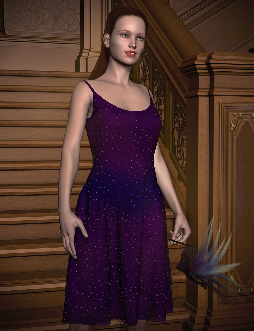 Dynamic Flirty Dress for DAZ Studio by: KhoryOptiTex, 3D Models by Daz 3D
