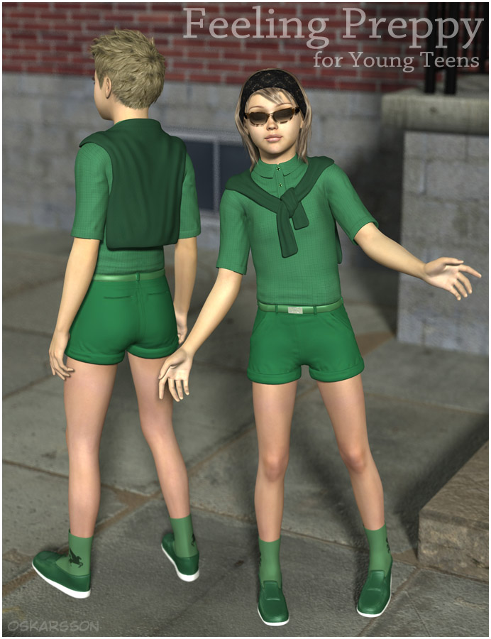 Feeling Preppy for Young Teens Feeling Preppy for Young Teens by: Oskarsson, 3D Models by Daz 3D