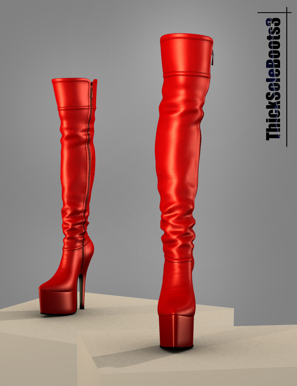 Thick Sole Boots 3 by: dx30, 3D Models by Daz 3D
