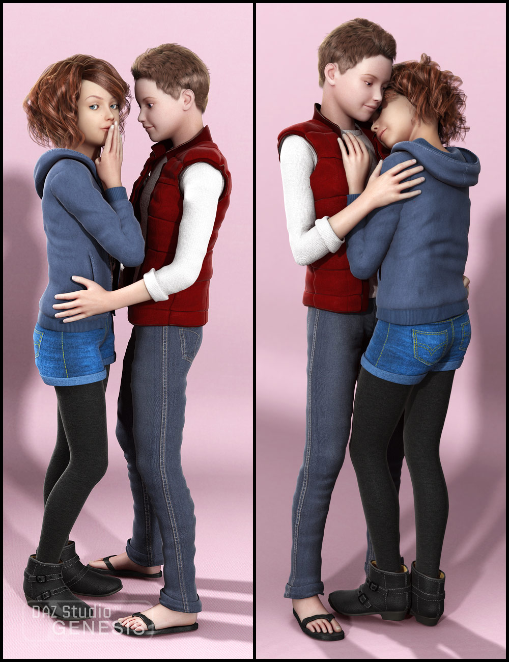 True Love Poses by: Elliandra, 3D Models by Daz 3D
