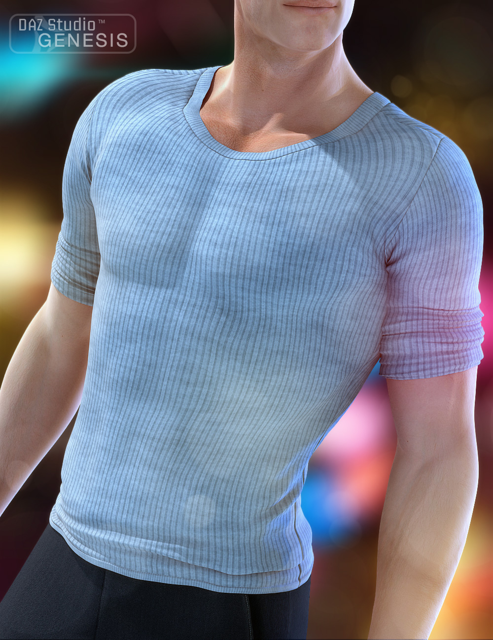 Real Feel Pulled Sleeves T-Shirt by: 4blueyes, 3D Models by Daz 3D