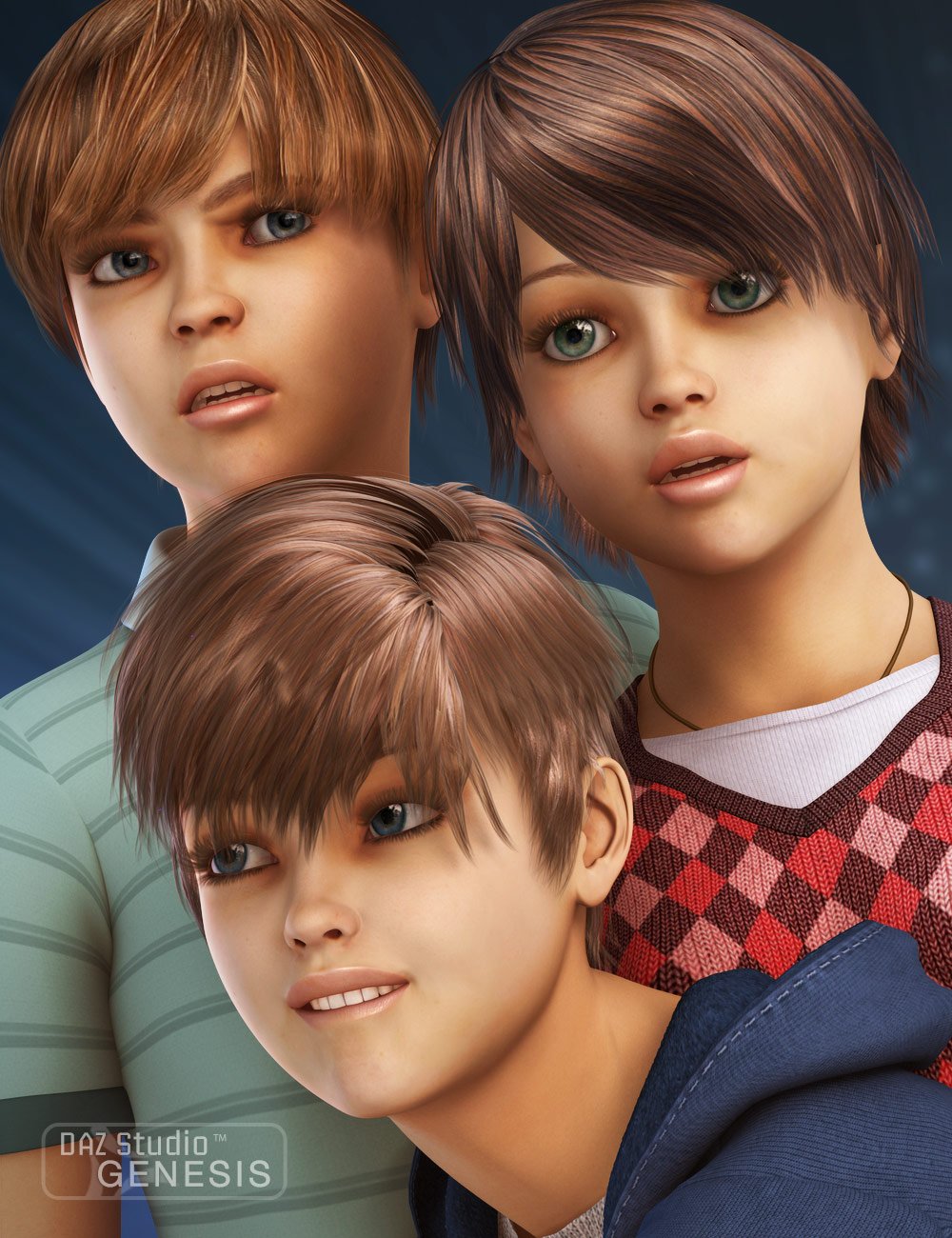 Faces of Teens by: joelegecko, 3D Models by Daz 3D