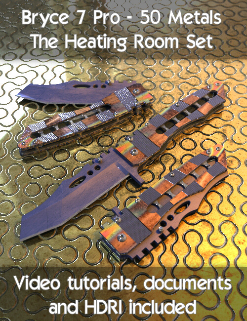Bryce 7 Pro - 50 Metals - The Heating Room Set by: David BrinnenHoro, 3D Models by Daz 3D