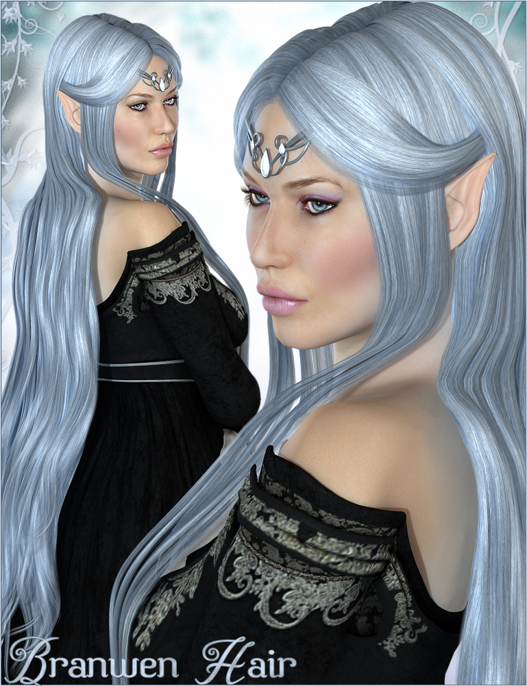 Branwen Hair by: Valea, 3D Models by Daz 3D