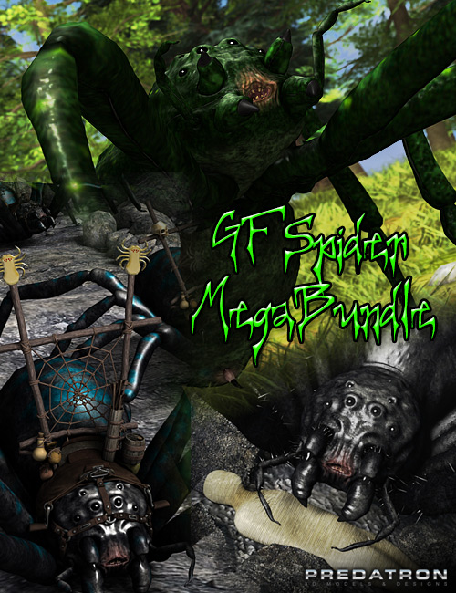 GF Spider Mega Bundle by: Predatron, 3D Models by Daz 3D