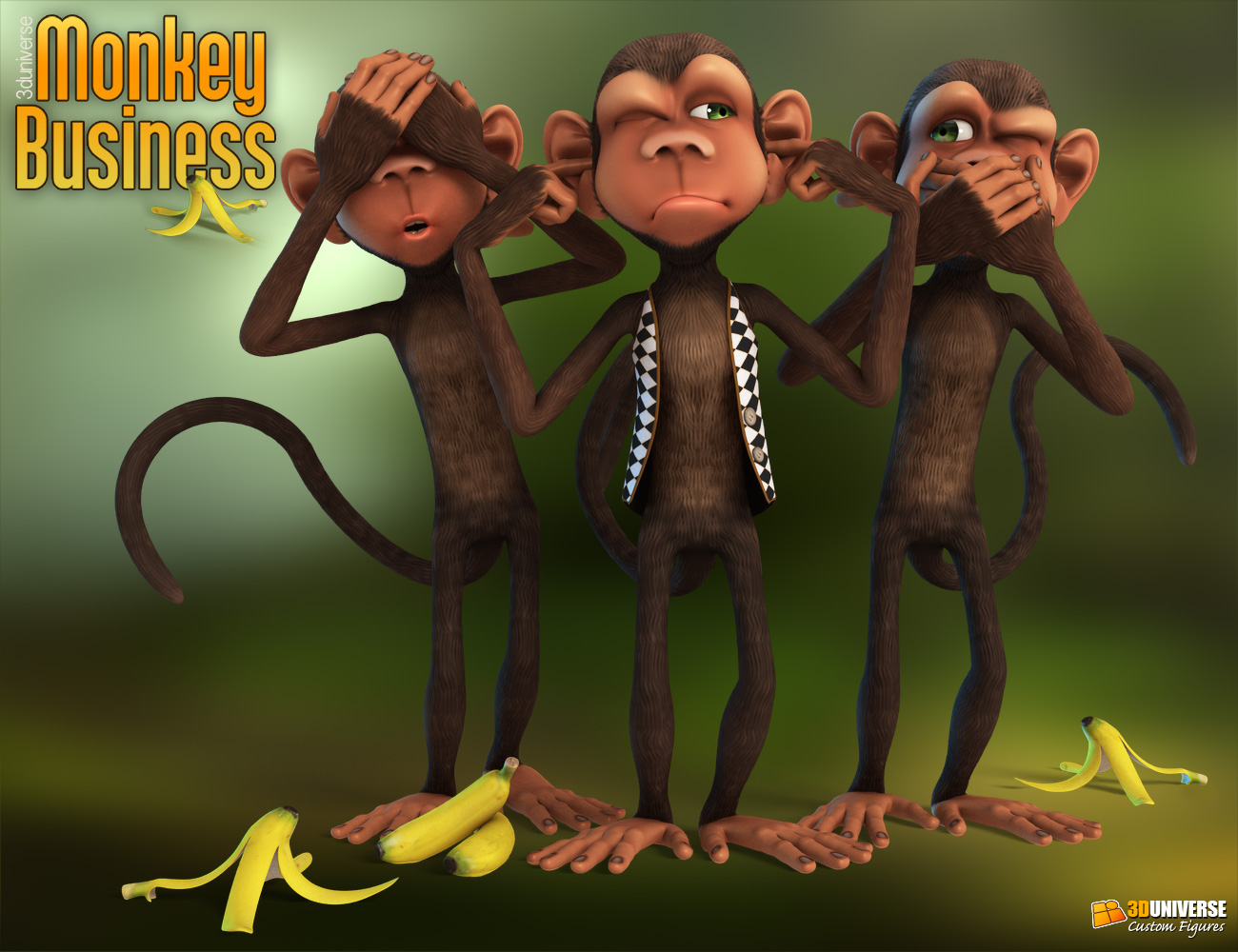 Monkey Business by: 3D Universe, 3D Models by Daz 3D