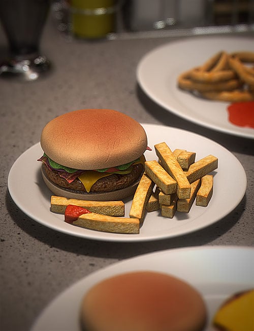 Diner Food 4 by: blondie9999, 3D Models by Daz 3D