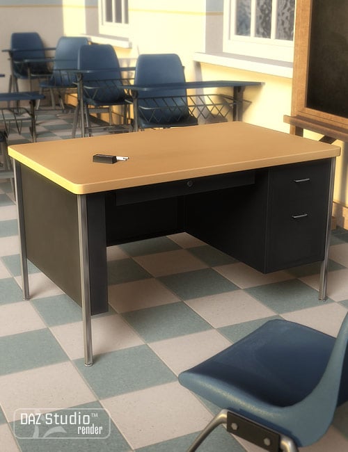 Classroom Furniture by: Valandar, 3D Models by Daz 3D