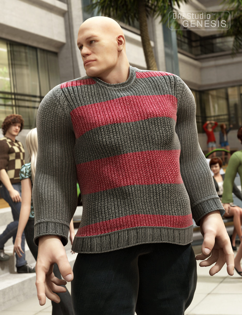 Freak 5 Big Sweater by: Karth, 3D Models by Daz 3D