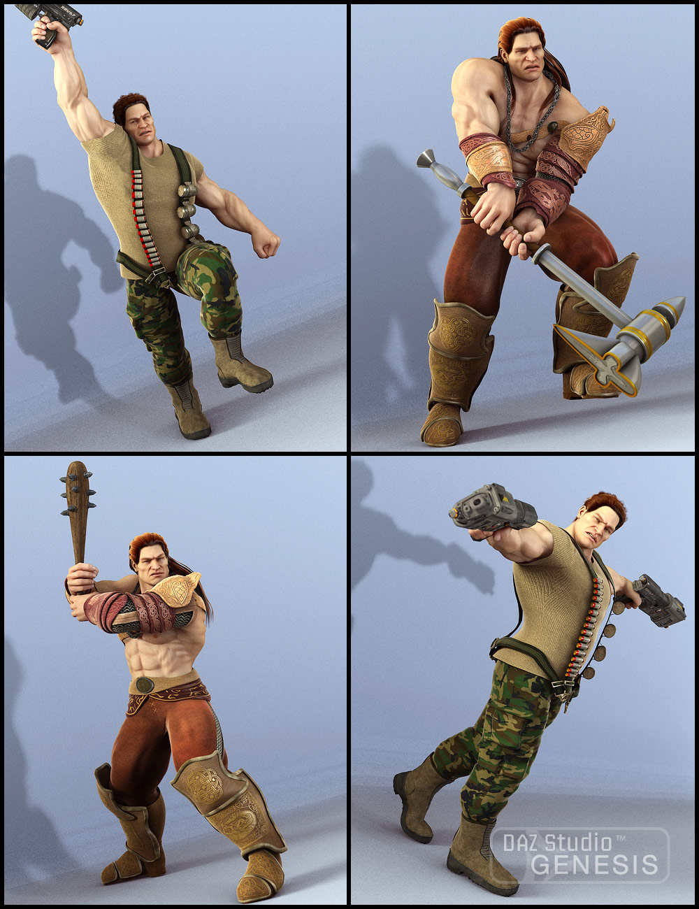 Freak 5 Action Poses by: , 3D Models by Daz 3D