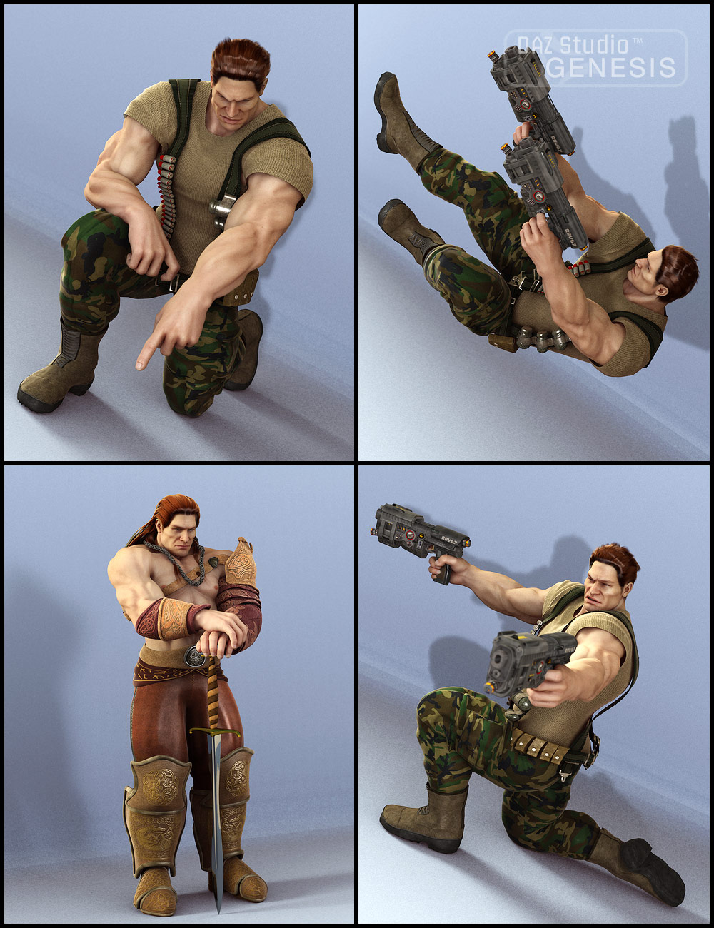 Freak 5 Action Poses by: , 3D Models by Daz 3D