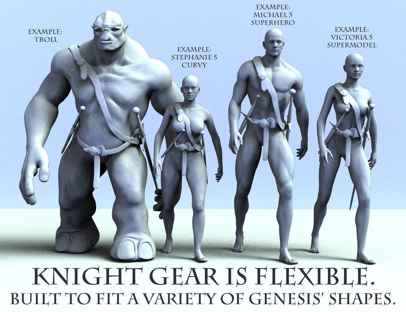 Knight Gear Accessories Daz 3D