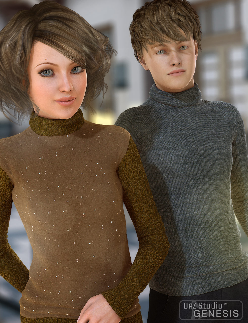 Real Deal for Real Feel Cozy Turtleneck by: bucketload3d, 3D Models by Daz 3D
