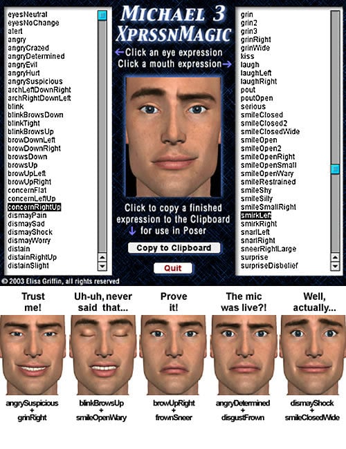Michael3XprssnMagic Michael3XprssnMagic by: gryffnn / Elisa Griffin, 3D Models by Daz 3D