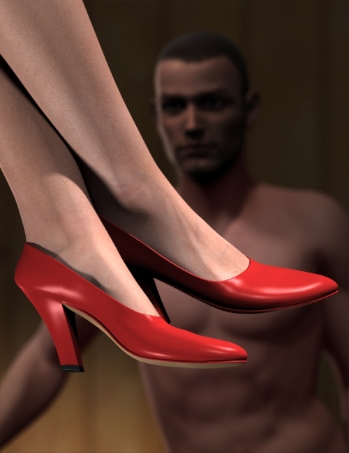 Classic High-Heeled Pumps for Genesis by: blondie9999, 3D Models by Daz 3D