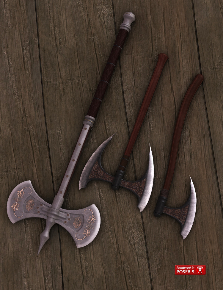 Fantasy Weapons Collection by: Porsimo, 3D Models by Daz 3D