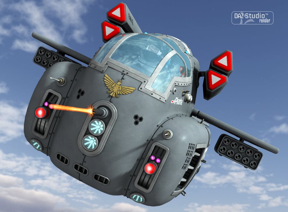 Starship Piranha by: petipet, 3D Models by Daz 3D