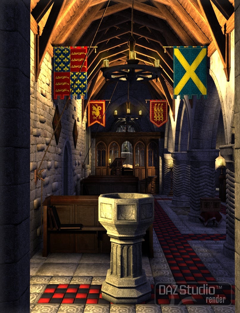 The Church Props The Church Props by: Merlin Studios, 3D Models by Daz 3D