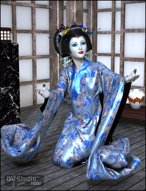 Dynamic Kimono Expansion by: DraagonStorm, 3D Models by Daz 3D