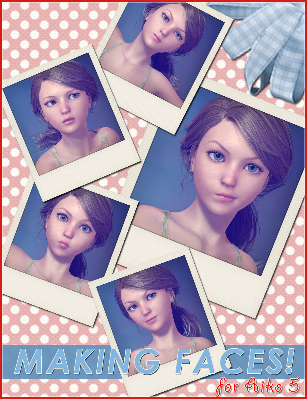 Making Faces for Aiko 5 by: 3DCelebrity, 3D Models by Daz 3D