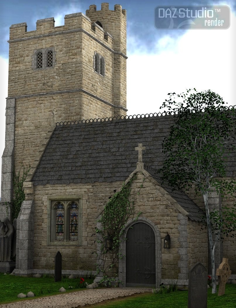 The Church Bundle by: Merlin Studios, 3D Models by Daz 3D