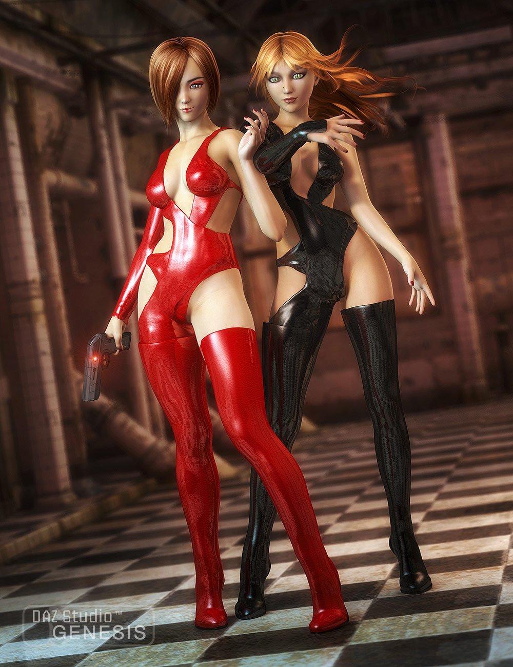 Latex Hero Textures by: Sarsa, 3D Models by Daz 3D